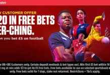 Claim £20 Free Bets with Ladbrokes when you Bet £5 on Football news-09082024-113904