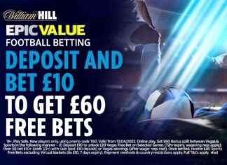 Claim Your £60 Welcome Bonus with William Hill Football Free Bets news-09082024-114214